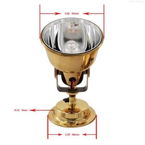 Lámpara de Lectura LED Moderna de Latón Dorado de 5W, Lámpara de Escritorio Ajustable para Accesorios de Barcos, Kayaks y Autocaravanas, Regulable - Product Image 4