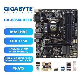 Original B85M-DS3H <b>Motherboard</b> for 4th Gen I5 I3 <b>CPU</b> Desktop M-ATX B85 4 DDR3 Slots 32GB LGA1150 USB3.0 Gigabyte B85 Gaming Moth - Product Image 2