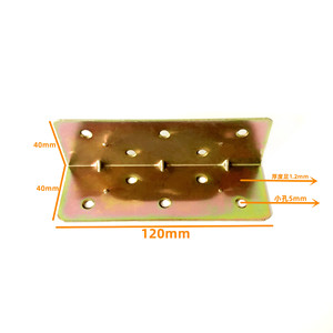 Soportes de Esquina Plateados para Cabello de Pared de 120mm, Placas de Hierro Angular, Accesorios de Fijación para Camas - Product Image 3