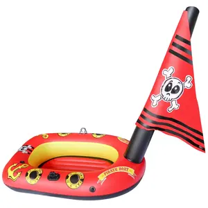 Chất Lượng Cao Thân Thiện Với Môi EN71 PVC Inflatable Pirate Float Đồ Chơi Hồ Bơi Corsair Bé Thuyền Bơi Nổi