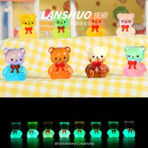 Rainbow Candy Diy Creative Studio Resin Miniature Bear Ornament 3D Colorful Handmade Desktop <b>Car</b> <b>Decoration</b> - Product Image 1