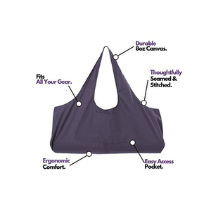 Sac de transport pour tapis de yoga BSCI, grand format, avec poche latérale, compatible avec la plupart des tailles de tapis. - Product Image 5
