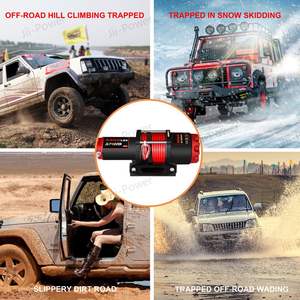 ونش كهربائي للشاحنات الرباعية الدفع بقوة 13500 رطل، مقاوم للماء IP67، سلكي/لاسلكي التحكم، بحبل اصطناعي، للبيع - Product Image 3