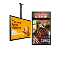 Layar Menu LCD 43 49 55 Inci untuk Dinding Dalam Ruangan, Layar Iklan Jendela, Layar Digital Signage Toko