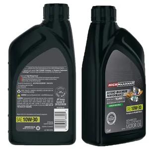 Um litro óleo sintético cheio do motor a gasolina O óleo do motor a diesel é resistente a altas temperaturas e desgaste