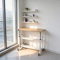 Table élévatrice portable moderne pour extérieur - Stand de vente multifonctionnel pliable en alliage d'aluminium et support d'ordinateur de bureau durable