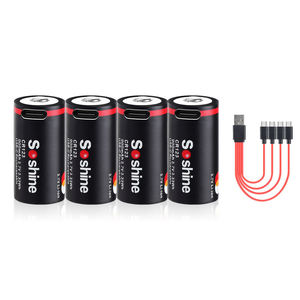 Soshine RCR123 <span class=keywords><strong>RCR123A</strong></span> USB C Batería recargable de iones de litio 3,7 V 900mAh con puerto de carga tipo C Batería de litio - Product Image 2