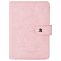 Design personnalisé Porte-cartes bloquant RFID Style vintage Faux cuir PU Couverture de passeport Portefeuille avec logo pour documents de voyage