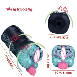 GEEBA 블랙 맘바 컬러 남성 자위대 판타지 페니스 스트로커 컵 현실적인 질 포켓 음모 - Product Image 6