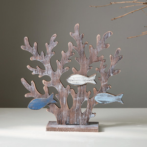 Décoration d'arbre corallien en bois méditerranéen, 2 pièces, ornement de bureau pour salon, nouvelle décoration de maison - Product Image 2