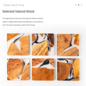 แผ่นรองแก้วเรซิน Torreya แนวโมเดิร์นชุดน้ำชาสุดสร้างสรรค์สไตล์จีนทรงสี่เหลี่ยมฉนวนกันความร้อนแผ่นรองชาสำหรับบ้านสำนักงาน - Product Image 4