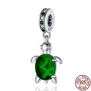 Dije Colgante de Tortuga Marina Rosa Océano con Cuentas de Colores, Compatible con Pulseras Pandora Originales, Plata <span class=keywords><strong>925</strong></span>, Joyería para Mujer, Regalo DIY - Product Image 3