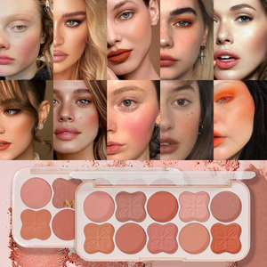 MISS ROSE 10 couleurs mat <span class=keywords><strong>pêche</strong></span> Blush Palette longue durée joue rose Blush pigment minéral Blush Blush bronzant poudre maquillage - Product Image 2