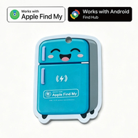 OEM ODM MFI Double Système Mini Appareil de Localisation Intelligent pour IOS et Android, Carte Traceur pour Bagages et Portefeuilles