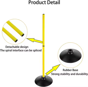 Bastoni da calcio per allenamento di calcio agilità pali di velocità regolabili per allenamento di calcio Fitness Sport Agility Training - Product Image 3