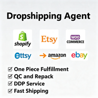 Service de dropshipping depuis l'entrepôt chinois, prise en charge de la commande d'une seule pièce, support Shopify, emballage personnalisé, pas de quantité minimale de commande