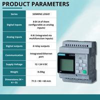 Module logique Siemens 8.4 12/24RCEO avec logo PLC, spécifications d'usine d'origine, 12/24VDC 6ED1052-2MD08-0BA0, avec kit de formation PLC