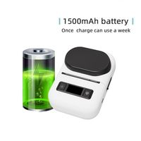 Printer Mini 58mm Murah untuk Label Barcode, Printer Stiker USB Hitam Putih, Printer Label Tanpa Tinta untuk Call Center