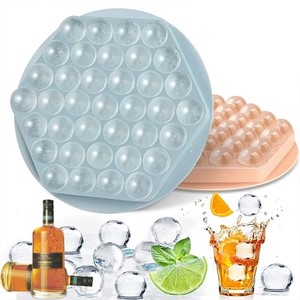 Molde de PE para 37 bolas de hielo de hockey, bandeja para cubitos de hielo con forma de bola de whisky congelada, caja para hacer paletas de hielo, regalos, herramientas y accesorios de cocina - Product Image 1