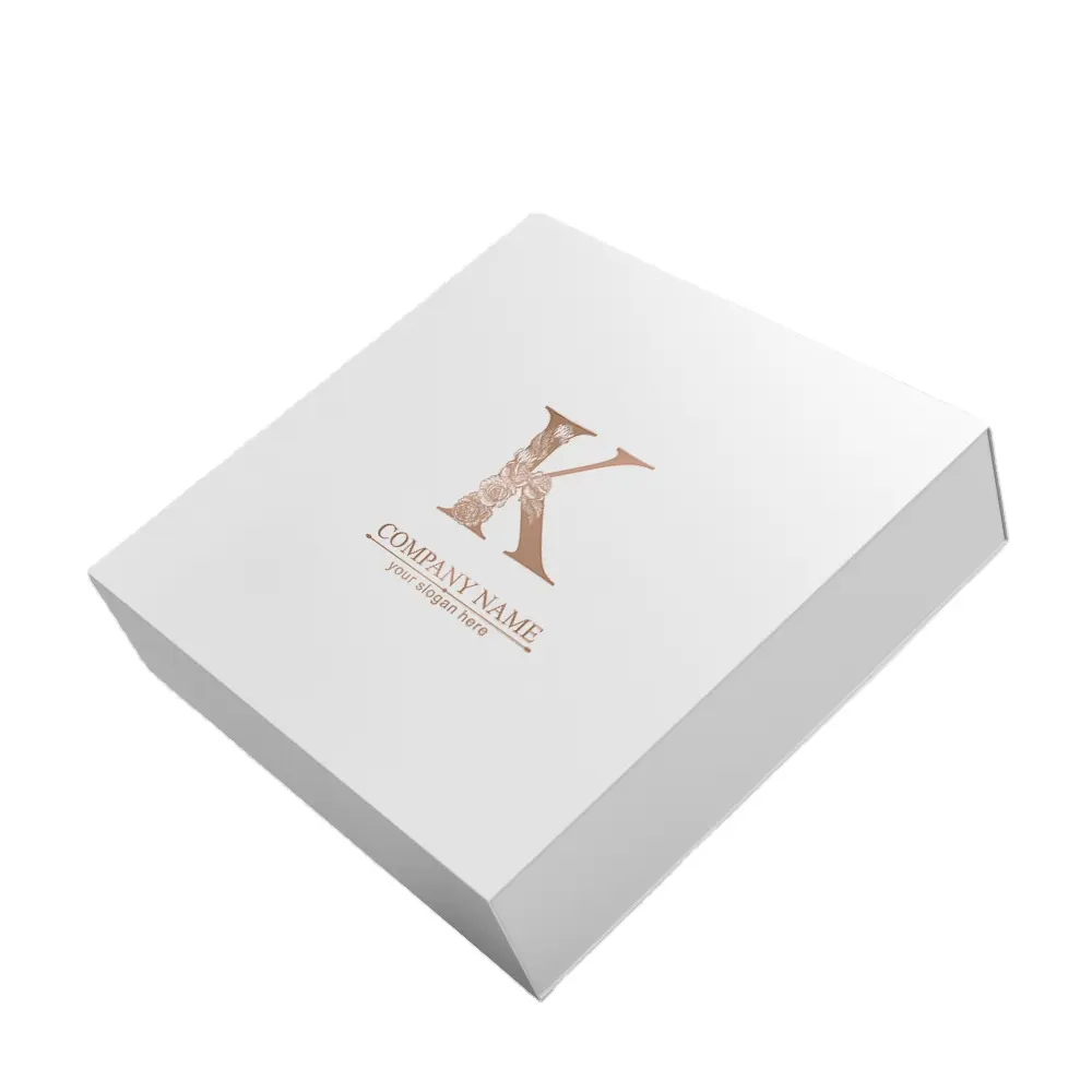 Cajas de Regalo plegables de color negro brillante, embalaje de cartón para ropa, caja de regalo de invitación de aniversario de boda de lujo