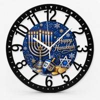 Reloj de Pared de Hierro Personalizado de 25 cm con Diseño de Pavo de Acción de Gracias, Reloj de Pared de Metal Rústico, Silencioso, sin Tictac, de Cuarzo