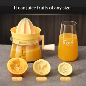 Household Hand Crank Fruit Juicer Manual Citrus <b>Squeezer</b> Orange Lemon <b>Lime</b> Extractor 500ml Scale Cup - Product Image 1