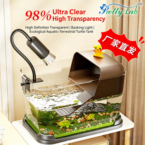 Villa <span class=keywords><strong>de</strong></span> Lujo para Tortugas, Acuario Ecológico con Plataforma para Tomar el Sol para Tortugas Rojoorejadas Domésticas - Product Image 1