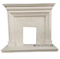Meilleure sculpture de cheminée en travertin IRI sculptée à la main, design moderne et populaire, décoration intérieure, garantie 5 ans