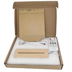 Lámpara de noche de luz cálida de madera LED con grabado para decoración de hogar o Hotel Juego de regalos corporativos de Navidad - Product Image 5