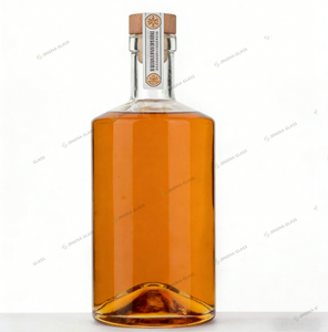 Bouteille <span class=keywords><strong>de</strong></span> whisky en verre transparent vide <span class=keywords><strong>de</strong></span> 700 ml avec bouchon, bouteille à spiritueux <span class=keywords><strong>haut</strong></span> <span class=keywords><strong>de</strong></span> <span class=keywords><strong>gamme</strong></span> pour liqueur, brandy, rhum, vodka, <span class=keywords><strong>gin</strong></span> - Product Image 3