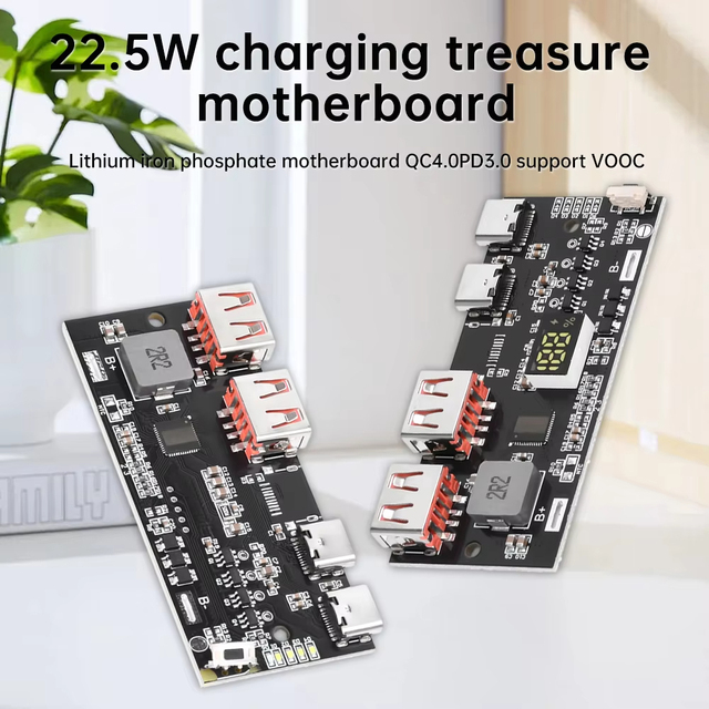 22.5w Power Bank Fast Charging Mobile Power Supply Circuit Board 3.2v Lithium Phosphate Main Board