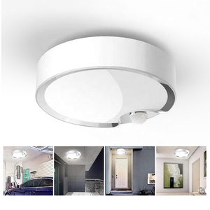 Lumière de nuit LED <span class=keywords><strong>à</strong></span> détecteur de mouvement moderne, blanche, alimentée par piles, lumière de plafond PIR pour la maison, le placard - Product Image 3