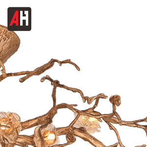 Handmade đồng hình dạng chi nhánh <span class=keywords><strong>G4</strong></span> LED Đèn Trần cho chiếu sáng phòng ngủ - Product Image 6