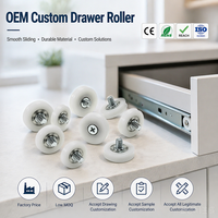 Rouleau de guidage en plastique POM personnalisé OEM/ODM avec vis, silencieux, résistant à l'usure, plusieurs tailles disponibles