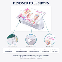 Cadre acrylique rotatif personnalisé, affichage photo HD double face transparent pour table et décoration intérieure, cadre photo double face transparent