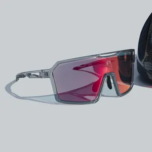 نظارات شمسية مخصصة عالية الجودة بإطار TR90 للدراجات ذات عدسة فوتوكروميك للحماية من الرياح في الهواء الطلق نظارات رياضية لركوب الدراجات