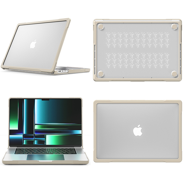 Plastic Laptop Cover ForMacBook Pro 14 2021/2023 Hard case Universal A2442/A2779 clear TPU Shockproof Rugged Laptop Shell