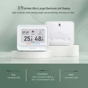 INKBIRD IBS-TH5 WiFi 8-in-1 Monitor di temperatura e umidità per interni Display elettronico dell'inchiostro della stazione meteorologica domestica