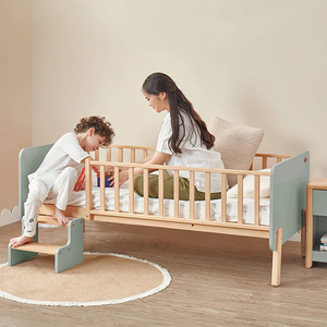 <span class=keywords><strong>Letto</strong></span> per Bambini in Legno Massello 2-in-1, <span class=keywords><strong>Letto</strong></span> <span class=keywords><strong>Singolo</strong></span> per Bambini <span class=keywords><strong>con</strong></span> Sponda di Sicurezza Rimovibile per Camera da <span class=keywords><strong>Letto</strong></span> - Product Image 4