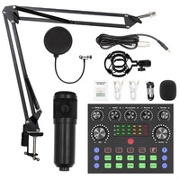 Microphone à condensateur Bm800, kit de carte son V8S pour diffusion en direct, enregistrement sur téléphone portable et ordinateur