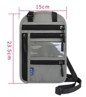 Portefeuille de voyage RFID pour hommes et femmes couverture de passeport étanche pochette de cou antivol organisateur de documents multifonctionnel