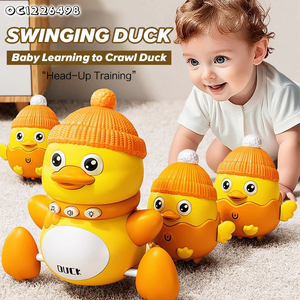 B/O Swing suivre mère canard jouet de canard électrique en plastique pour enfant avec musique légère - Product Image 2