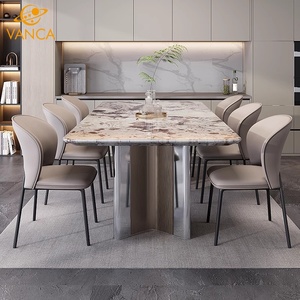 Premium esclusivo tavolo da pranzo <span class=keywords><strong>moderno</strong></span> Set di buona qualità luce marmo di lusso per <span class=keywords><strong>cucina</strong></span> <span class=keywords><strong>soggiorno</strong></span> all'aperto e mobili da Bar - Product Image 4