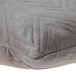 HMS Taupe diamanti trapuntati in velluto tinta unita cuscino per cuscino elegante - Product Image 6