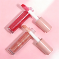 Gloss à lèvres transparent perlé de haute qualité, personnalisation de maquillage ciblée, vente en gros, marque privée, longue durée, hydratant