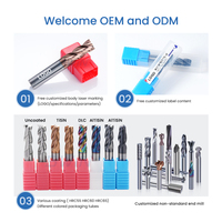 Pabrikan Cina Nano Coating Indexable 5mm 4 Flute End Mills Flat Solid Tungsten Carbide End Mill 4 Flutes Diameter 16mm