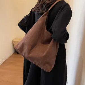 Casual Faux Suede Shoulder <b>Bags</b> High Quality Large Capacity Simple <b>Bags</b> for Women Fashion Versatile Classic Tote Party <b>Gift</b> - Product Image 2
