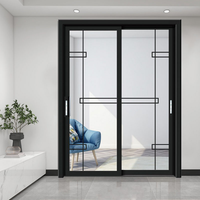 Porte coulissante en aluminium à rupture de pont thermique sur mesure, porte coulissante en verre trempé insonorisée pour balcon de villa, salon