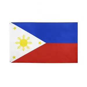 ธงแบนเนอร์ 3x5 แบบกําหนดเอง 100% โพลีเอสเตอร์พิมพ์ธงชาติฟิลิปปินส์