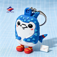 Porte-clés en PVC souple 3D/2D personnalisé avec logo de marque, design sur mesure, plusieurs tailles, style animal, fabrication LZY 20Y